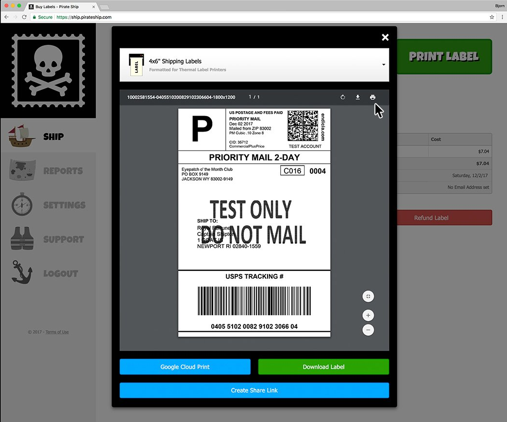 screenshot of Pirate Ship